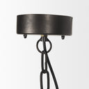 Selma Black Wood Bead and Metal Chandelier - Default Title