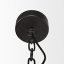 Selma Black Wood Bead and Metal Chandelier - Default Title