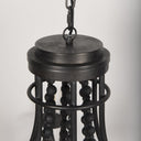 Selma Black Wood Bead and Metal Chandelier - Default Title