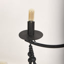 Selma Black Wood Bead and Metal Chandelier - Default Title