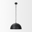 Karina 24 Round Matte Black Hammered Metal Dome Pendant Light - Default Title