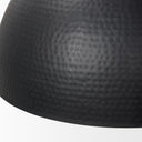Karina 24 Round Matte Black Hammered Metal Dome Pendant Light - Default Title