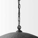Karina 36 Round Matte Black Hammered Metal Dome Pendant Light - Default Title