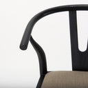 Trixie Black Wood Frame w Dark Taupe Fabric Seat Counter Stool - Default Title