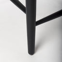 Trixie Black Wood Frame w Dark Taupe Fabric Seat Counter Stool - Default Title