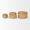 Kea Set of 3 Nesting Water Hyacinth Boxes with Lids - Default Title