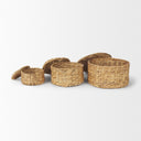 Kea Set of 3 Nesting Water Hyacinth Boxes with Lids - Default Title
