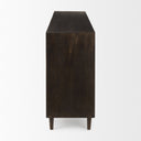Tucker Dark Brown w Carved Arch Pattern 4 Door Sideboard - Default Title