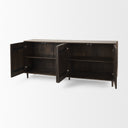 Tucker Dark Brown w Carved Arch Pattern 4 Door Sideboard - Default Title