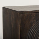Tucker Dark Brown w Carved Arch Pattern 4 Door Sideboard - Default Title