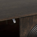 Tucker Dark Brown w Carved Arch Pattern 4 Door Sideboard - Default Title