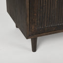 Tucker Dark Brown w Carved Arch Pattern 4 Door Sideboard - Default Title