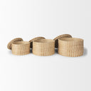 Kailini Set of 3 Nesting Seagrass Palm Leaf Boxes with Lids - Default Title