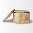 Kailini Set of 3 Nesting Seagrass Palm Leaf Boxes with Lids - Default Title
