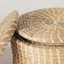 Kailini Set of 3 Nesting Seagrass Palm Leaf Boxes with Lids - Default Title