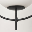 Farrah Frosted Glass Globe set in Matte Black Metal Pendant Ceiling Light - Default Title