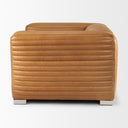 Ricciardo Cognac Leather Upholstered Arm Chair - Default Title