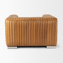 Ricciardo Cognac Leather Upholstered Arm Chair - Default Title