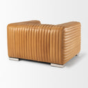 Ricciardo Cognac Leather Upholstered Arm Chair - Default Title