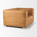 Ricciardo Cognac Leather Upholstered Arm Chair - Default Title