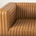 Ricciardo Cognac Leather Upholstered Arm Chair - Default Title