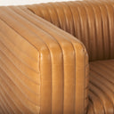 Ricciardo Cognac Leather Upholstered Arm Chair - Default Title