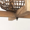 Kiley Warm Wood Basket Lantern Pendant Light - Default Title