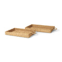 Hona Set of 2 Large Recatangular Nesting Water Hyacinth Trays - Default Title