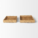 Hona Set of 2 Large Recatangular Nesting Water Hyacinth Trays - Default Title
