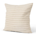 Jace Cream w Beige Stripe Linen-Cotton Square Decorative Pillow Cover - Default Title