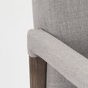 Palisades Grey Fabric Wrap Brown Wooden Frame Dining Chair - Default Title
