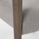 Palisades Grey Fabric Wrap Brown Wooden Frame Dining Chair - Default Title