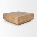 Hayden Light Brown Wood Square Coffee Table - Default Title