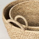 Ayanna Set of 2 Deep Nesting Seagrass Baskets w Handles - Default Title