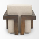 Sovereign Oatmeal Fabric Upholstered w Solid Wood Frame Accent Chair - Default Title