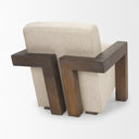 Sovereign Oatmeal Fabric Upholstered w Solid Wood Frame Accent Chair - Default Title