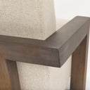 Sovereign Oatmeal Fabric Upholstered w Solid Wood Frame Accent Chair - Default Title