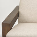 Sovereign Oatmeal Fabric Upholstered w Solid Wood Frame Accent Chair - Default Title