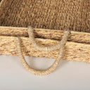 Hona Set of 2 Large Recatangular Nesting Water Hyacinth Trays - Default Title
