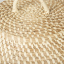 Kalopa Set of 2 Seagrass Floor Baskets w Flat Handled Lid - Default Title