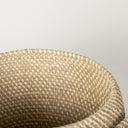 Kalopa Set of 2 Seagrass Floor Baskets w Flat Handled Lid - Default Title