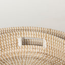 Kalama Set of 2 Large Round Seagrass Trays w Handles - Default Title