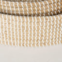 Kalama Set of 2 Large Round Seagrass Trays w Handles - Default Title
