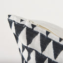 Jolie Cream w Black Print Linen Square Decorative Pillow Cover - Default Title