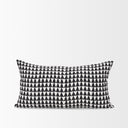 Jolie Cream w Black Print Linen Lumbar Decorative Pillow Cover - Default Title