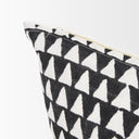 Jolie Cream w Black Print Linen Lumbar Decorative Pillow Cover - Default Title