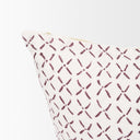 Jayden Cream w Merlot Print Linen Lumbar Decorative Pillow Cover - Default Title