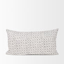 Jayden Cream w Black Print Linen Lumbar Decorative Pillow Cover - Default Title
