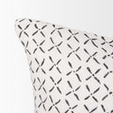 Jayden Cream w Black Print Linen Lumbar Decorative Pillow Cover - Default Title
