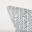 Jennelle Cream w Indigo Print Linen Square Decorative Pillow Cover - Default Title
